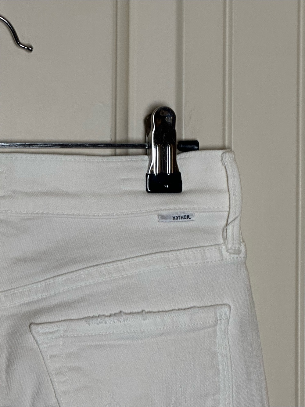 Mother The Rascal Crop Fray Jeans Off-White/ Cream Size 25 Casual Trendy Preppy - Picture 13 of 14